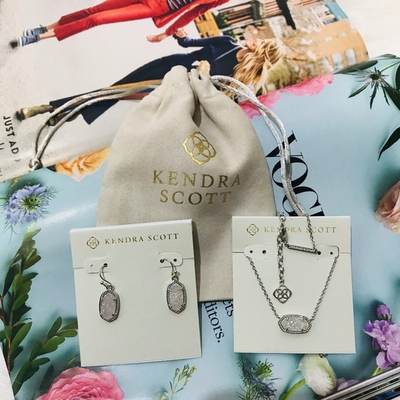 Kendra Scott Jewelry - Kendra Scott Elisa Silver Set of Necklace and Earrings